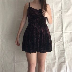 Vintage Brown Velvet Dress